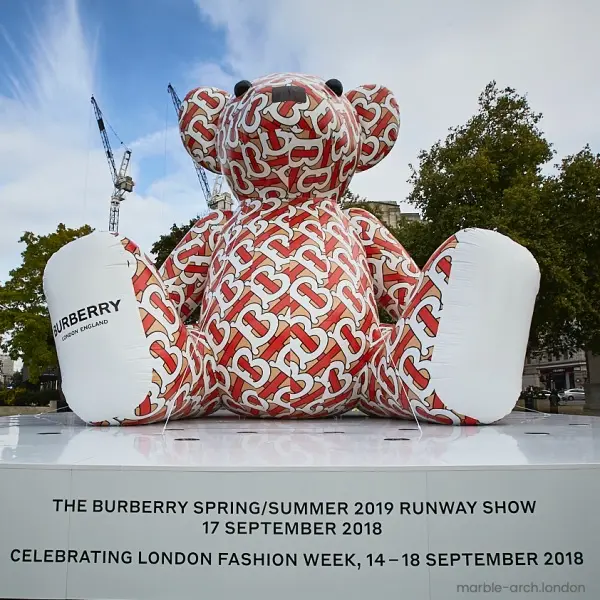 Burberry Thomas Bear Marble Arch London Fashion Week 2018