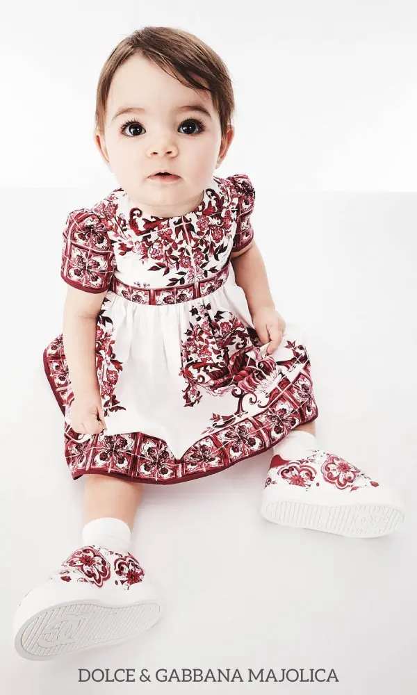 Dolce Gabbana Baby Girl Mini Me Prink Majolica Dress