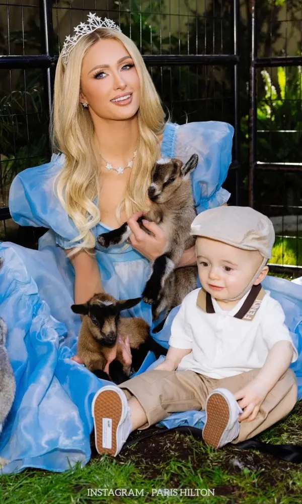 Paris Hilton Son Phoenix Celebrates First Birthday in Fendi Burberry Baby Style