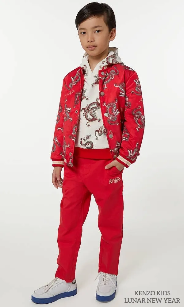 KENZO Kids Boys Red Dragon Lunar New Year Outfit