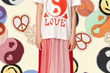 Molo Kids Girls White Heart Valentines More Love Tshirt Skirt Outfit